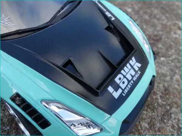 1:18 Nissan GTR35 2.0 LB Work - Mintgreen - Echtalu-PVC-Felgen in OVP